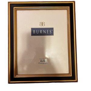 Burned 8X10 picture frame in gold and black
